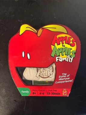Mattel Apples to Apples Family Game - Red with Green and Yellow Accents